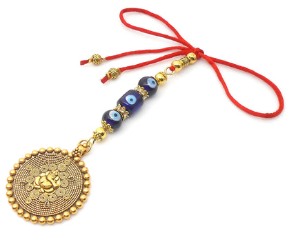 Ganesha | Evil Eye Protection | Car Rearview Mirror Ornament | Good Luck | Happiness | Good Fortune | Success | Prosperity | Spirituality