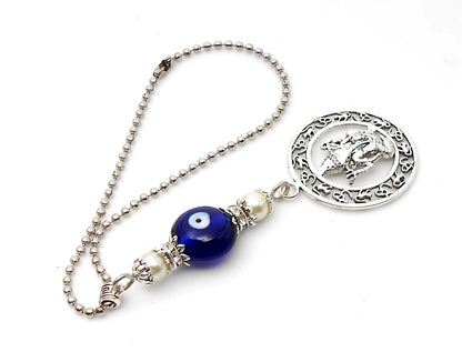Ganesha | Evil Eye Protection | Car Rearview Mirror Ornament | Good Luck | Happiness | Good Fortune | Success | Prosperity | Spirituality