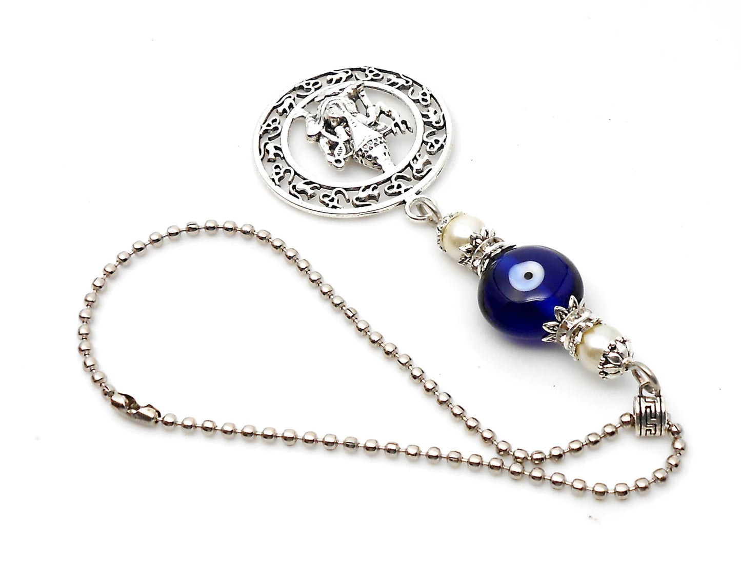 Ganesha | Evil Eye Protection | Car Rearview Mirror Ornament | Good Luck | Happiness | Good Fortune | Success | Prosperity | Spirituality