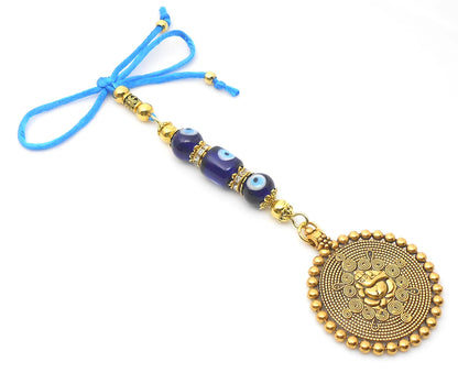 Ganesha | Evil Eye Protection | Car Rearview Mirror Ornament | Good Luck | Happiness | Good Fortune | Success | Prosperity | Spirituality