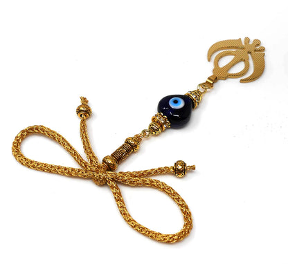 Evil Eye Protection Punjabi Sikh Kaur Khanda Sahib ji (Sikh Faith) Hanging for Car Rear View Mirror-Sikh faith Namaste Gift