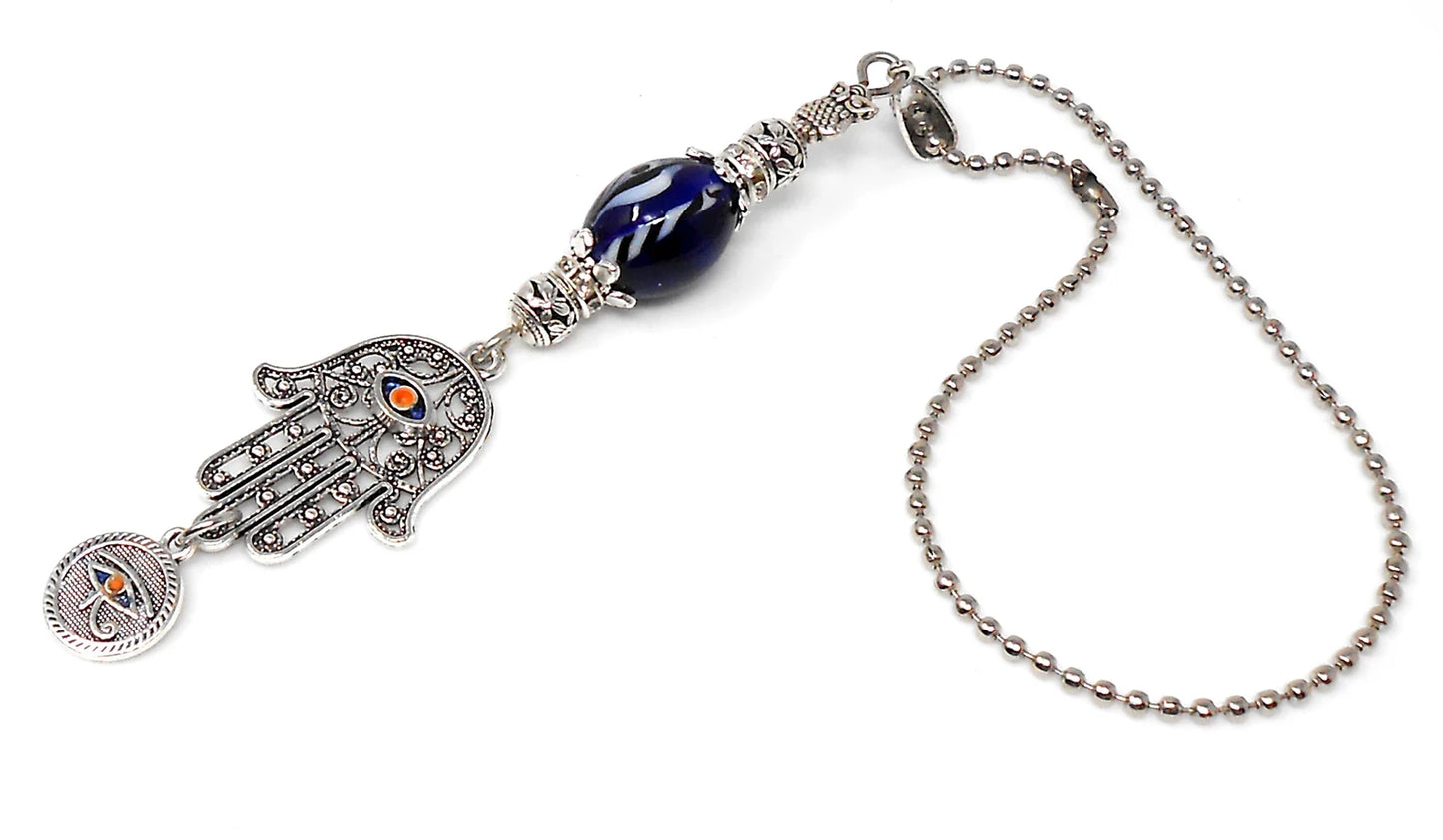 Evil Eye, Hamsa Hand Pendant Evil Eye Protection Car Rear View Mirror Hanging, Hamsa Hand Jewerely, Good Luck Car Decor, Travel Safe Gift