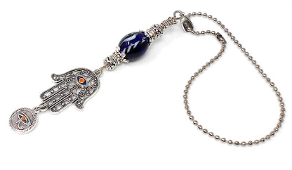 Evil Eye, Hamsa Hand Pendant Evil Eye Protection Car Rear View Mirror Hanging, Hamsa Hand Jewerely, Good Luck Car Decor, Travel Safe Gift