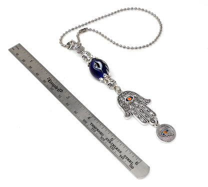 Evil Eye, Hamsa Hand Pendant Evil Eye Protection Car Rear View Mirror Hanging, Hamsa Hand Jewerely, Good Luck Car Decor, Travel Safe Gift