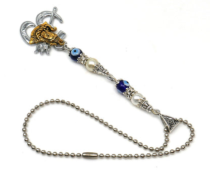 Lord Shiva OM Pendant Evil Eye Protection Car Mirror Hanging-Mahadev And OM Traditional Designed Hanging-Spiritual Gift for Your Loved One