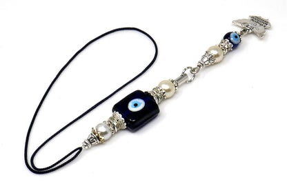 Evil Eye Protection | Bag Backpack Cellphone Case Charm Ornament | Good Luck | Positive Vibes | Transcendence | Angel Watching Over Me