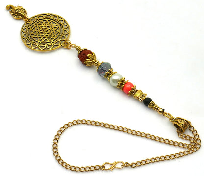 Divine Sri Yantra Evil Eye Protection Hanging-Money Attraction Yantra/Amulet for Good Luck,Success,Fortune,Prosperity & phenomenal Abundance