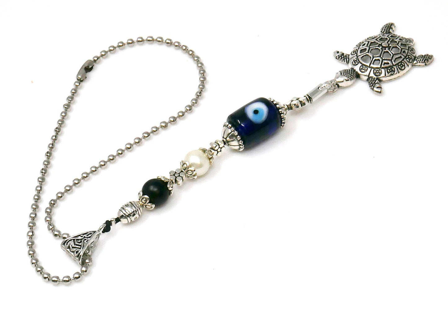Turtle Evil Eye Protection Car Mirror Hanging, Sea Beach Lucky Turtle Friendship Gifts, Tortoise Spiritual Animal Good Luck Hanging Charm