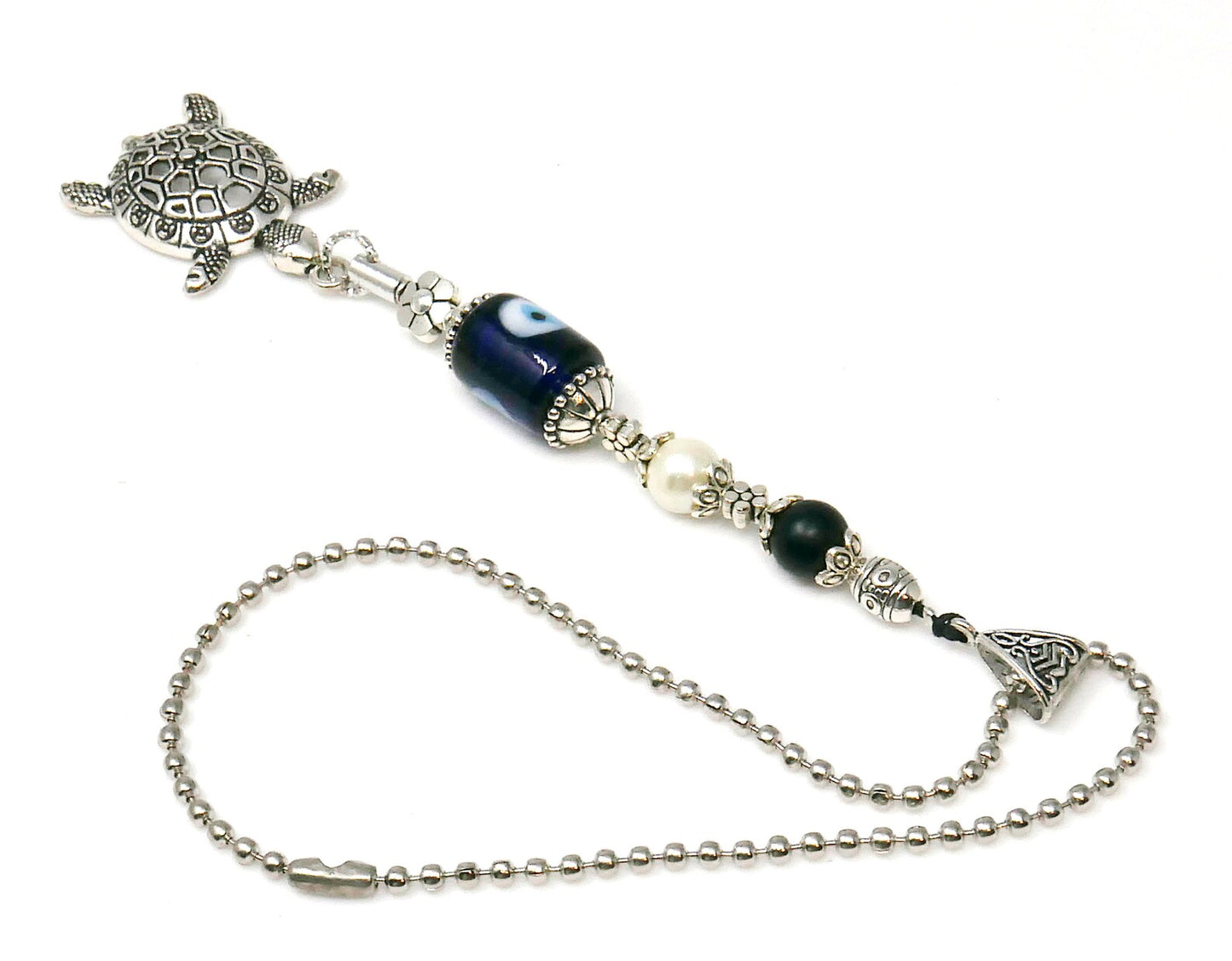 Turtle Evil Eye Protection Car Mirror Hanging, Sea Beach Lucky Turtle Friendship Gifts, Tortoise Spiritual Animal Good Luck Hanging Charm