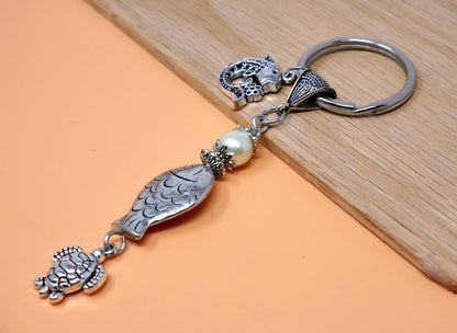 Lucky Fish |Evil Eye Protection | 3D Fish Key Ring |Feng Shui |Good Luck |Prosperity |Good Fortune |Abundance | Lucky Fish Key Ring Gift