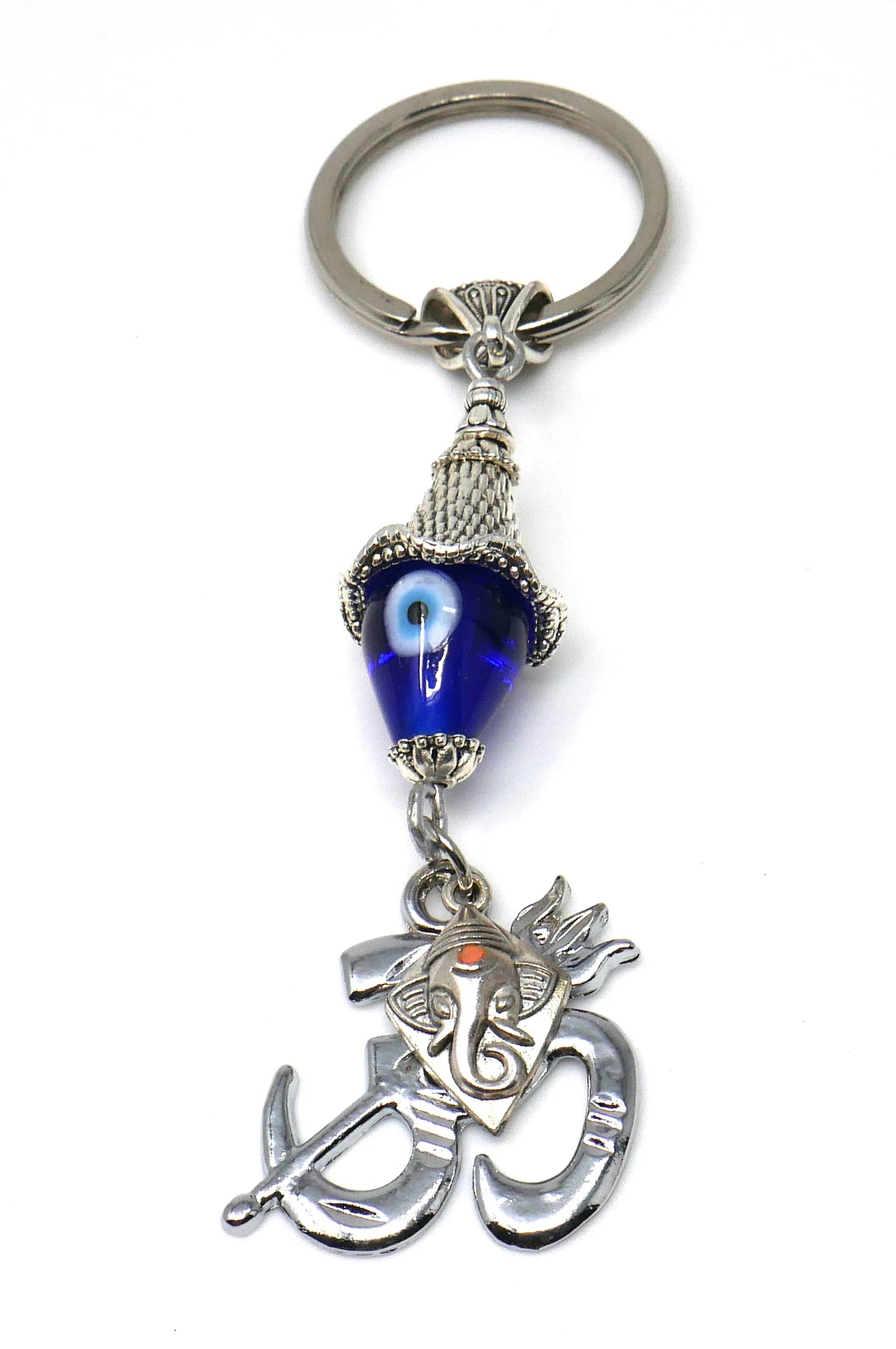 OM | Lord Ganesha | Evil Eye Protection | Crystal |Car Rearview Mirror Ornament | Good Luck | Happiness | Stability | Success | Prosperity