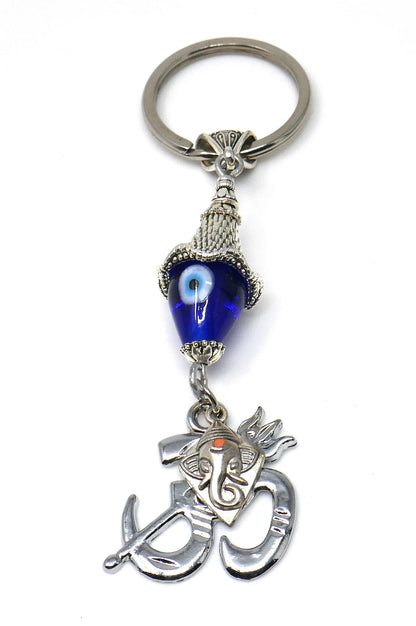 OM | Lord Ganesha | Evil Eye Protection | Crystal |Car Rearview Mirror Ornament | Good Luck | Happiness | Stability | Success | Prosperity
