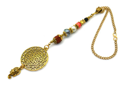 Divine Sri Yantra Evil Eye Protection Hanging-Money Attraction Yantra/Amulet for Good Luck,Success,Fortune,Prosperity & phenomenal Abundance