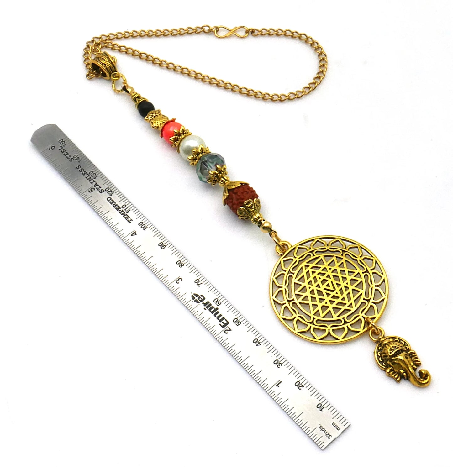 Divine Sri Yantra Evil Eye Protection Hanging-Money Attraction Yantra/Amulet for Good Luck,Success,Fortune,Prosperity & phenomenal Abundance