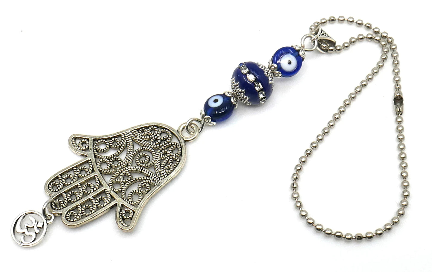 Hamsa Hand Pendant Evil Eye Protection Car Rear View Mirror Hanging, Hamsa Hand New Car/ New House Gift, Good Luck & Travel Safe Gift