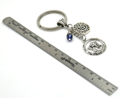 Ganesha | Evil Eye Protection | Car Rearview Mirror Ornament | Good Luck | Happiness | Good Fortune | Success | Prosperity | Spirituality