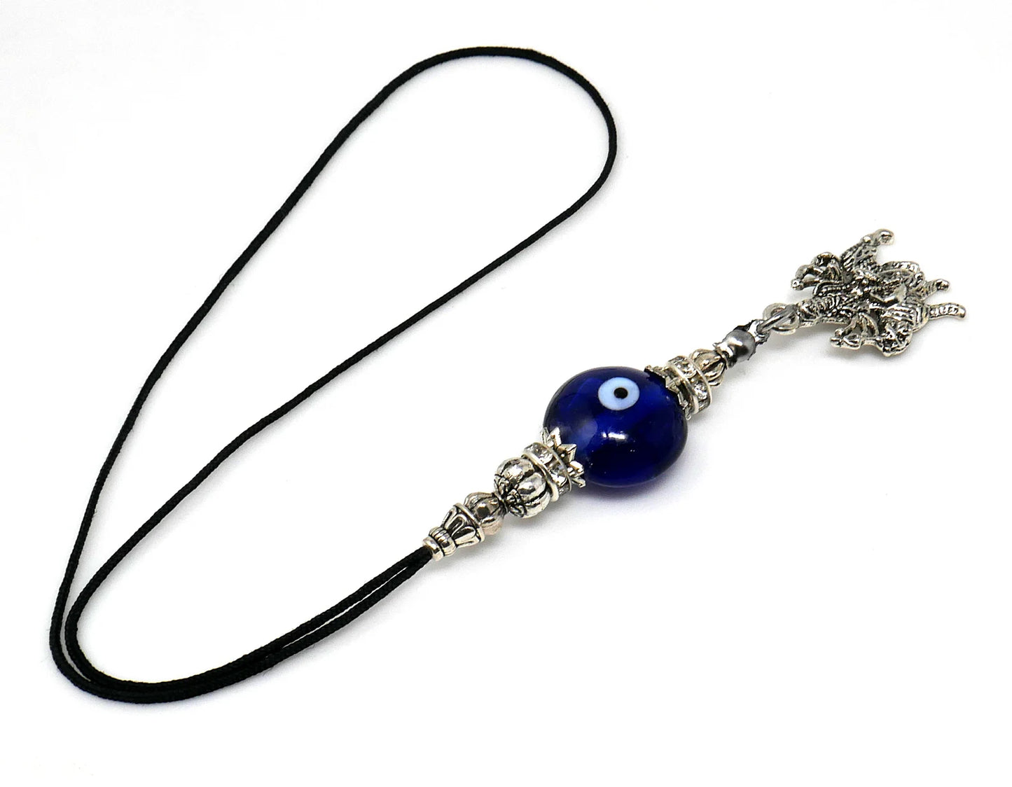 Evil Eye Protection Goddess Durga Maa Kavach(Amulet)-Cell Phone Dangler-Rear View Mirror Car Hanger- Hindu Goddess of Protection & Strength