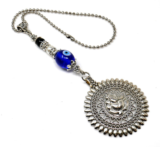 Ganesha | Evil Eye Protection | Bag Backpack Cellphone Case Charm Ornament | Good Luck | Happiness | Good Fortune | Success | Prosperity