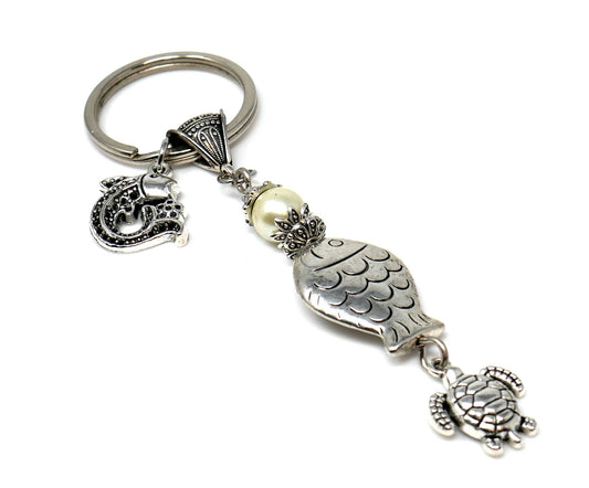 Lucky Fish |Evil Eye Protection | 3D Fish Key Ring |Feng Shui |Good Luck |Prosperity |Good Fortune |Abundance | Lucky Fish Key Ring Gift