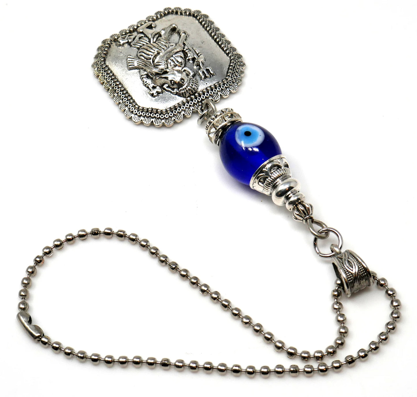 Lord Ganesha Evil Eye Protection Hanging for Buri Nazar/Buri Drishti for Home/Car/Office/Business-Car Rear View Mirror Hanging Charm