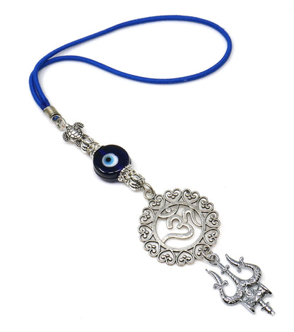 Lord Shiva Trishul and Damroo Pendant Evil Eye Hanging-Lord Shiva Trishul-Mahadev Trishul Pendant Evil Eye Protection Door Knob Hanging
