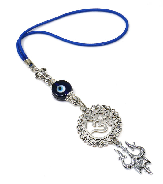 Lord Shiva Trishul and Damroo Pendant Evil Eye Hanging-Lord Shiva Trishul-Mahadev Trishul Pendant Evil Eye Protection Door Knob Hanging