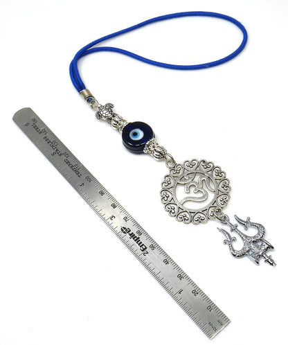 Lord Shiva Trishul and Damroo Pendant Evil Eye Hanging-Lord Shiva Trishul-Mahadev Trishul Pendant Evil Eye Protection Door Knob Hanging