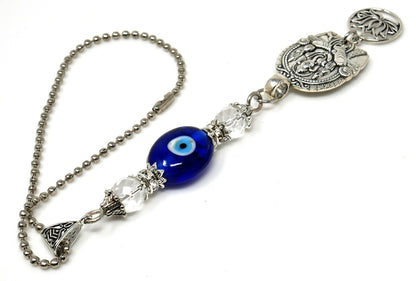 Lord Ganesha Evil Eye Protection Hanging for Home/Car/Office/Business, Namaste Gift for Good Luck