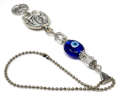 Lord Ganesha Evil Eye Protection Hanging for Home/Car/Office/Business, Namaste Gift for Good Luck