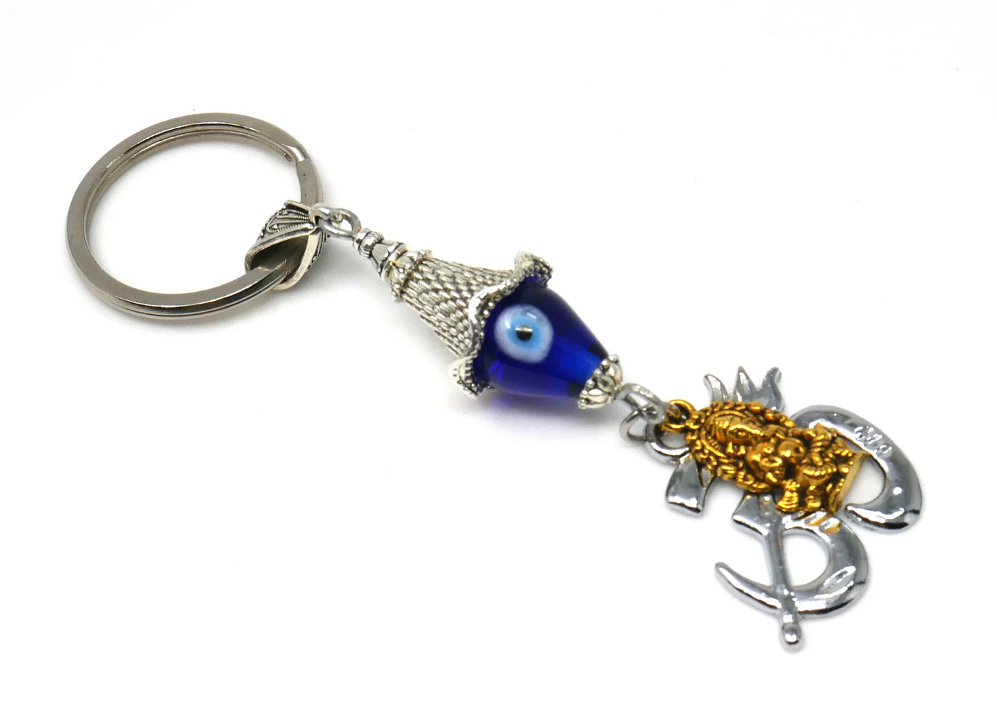 OM | Lord Ganesha | Evil Eye Protection | Crystal |Car Rearview Mirror Ornament | Good Luck | Happiness | Stability | Success | Prosperity