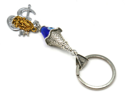 OM | Lord Ganesha | Evil Eye Protection | Crystal |Car Rearview Mirror Ornament | Good Luck | Happiness | Stability | Success | Prosperity