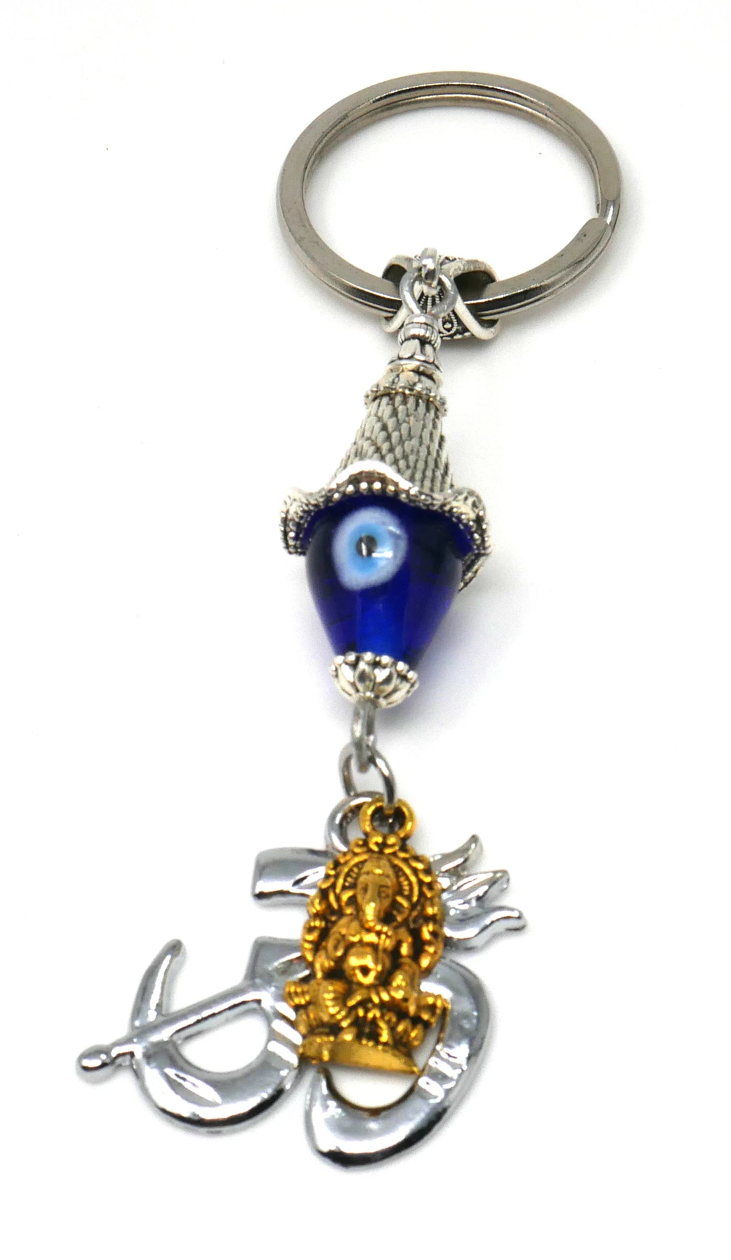 OM | Lord Ganesha | Evil Eye Protection | Crystal |Car Rearview Mirror Ornament | Good Luck | Happiness | Stability | Success | Prosperity