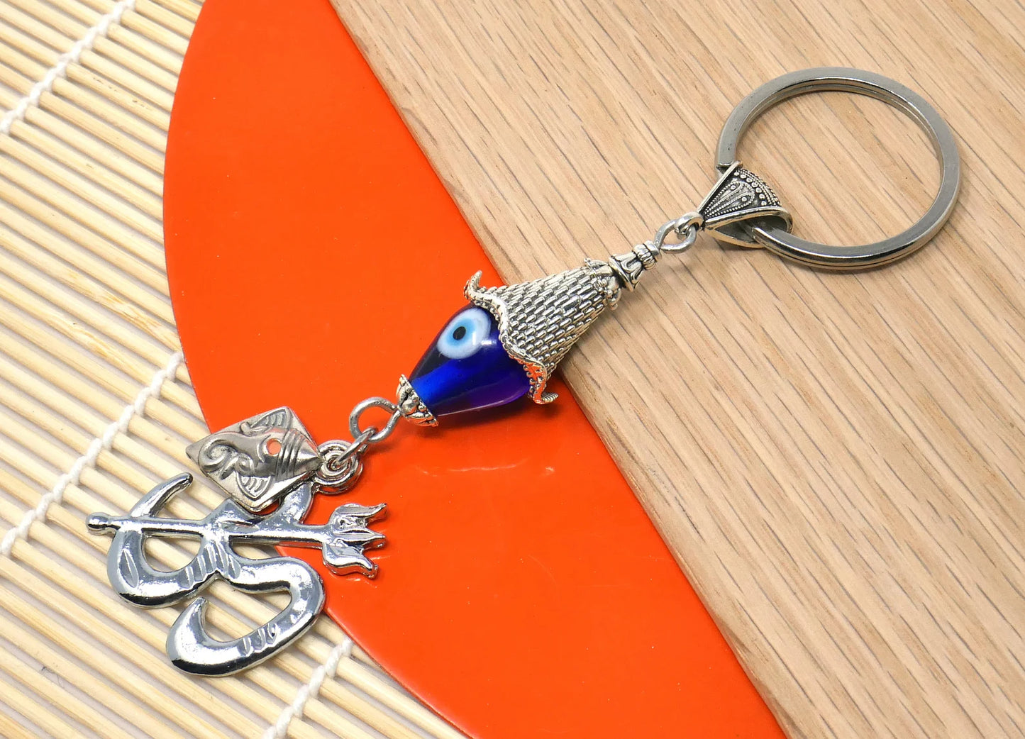 OM | Lord Ganesha | Evil Eye Protection | Crystal |Car Rearview Mirror Ornament | Good Luck | Happiness | Stability | Success | Prosperity