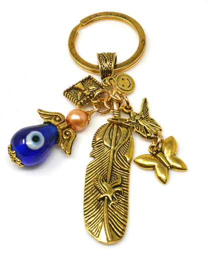 Angel, Guardian & Fairy Evil Eye Protection Key Ring, Good Luck Angel/Guardian Protection Key Ring,New Car/New Home Protection Gifting Idea