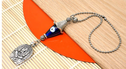 Lord Ganesha Evil Eye Protection Hanging for Home/Car/Office/Business, Namaste Gift for Good Luck