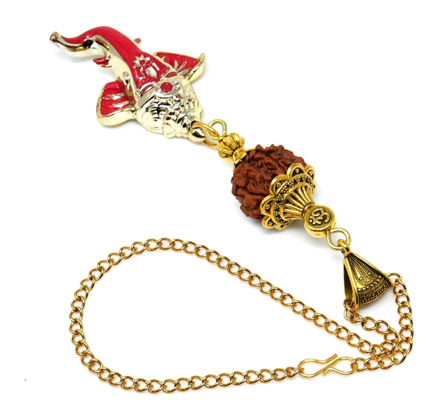 Lord Ganesha Car Rearview Mirror Ornamental Hanging | Happiness | Good Luck Fortune & Prosperity | Success in Study | Overcome Obstacles
