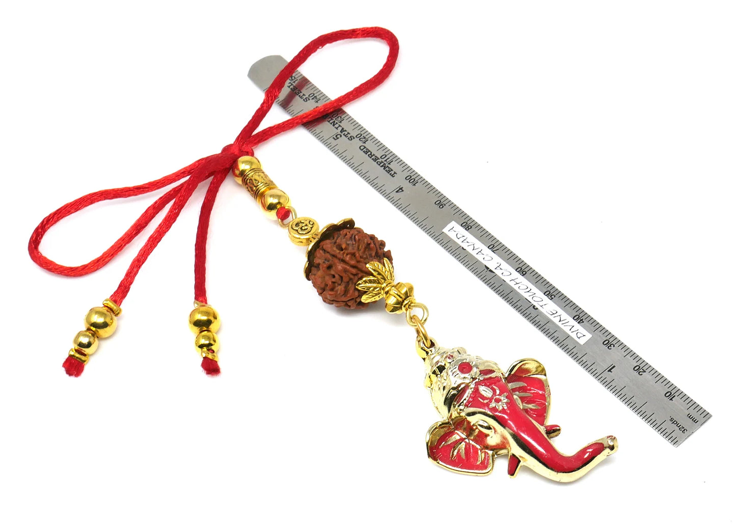 Lord Ganesha Car Rearview Mirror Ornamental Hanging | Happiness | Good Luck Fortune & Prosperity | Success in Study | Overcome Obstacles