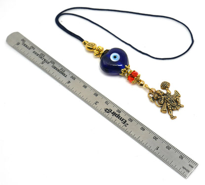 Evil Eye Protection Lord Hanuman ji Kavach (Amulet)-Cell Phone Dangler-Rear View Mirror Car Hanger-Indian Hindu God of Protection & Strength