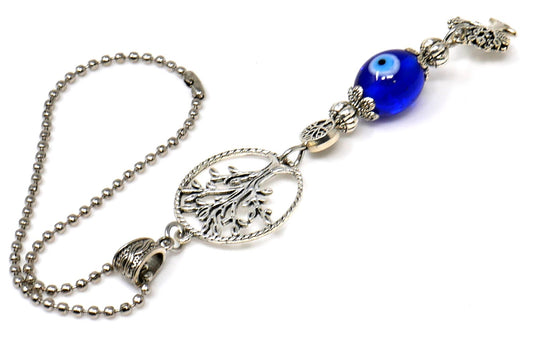 Tree of Life |Evil Eye Protection |Bag Backpack Charm Ornament | Namaste Gift for Good Luck | Car Mirror Hanging Charm Gift for Positivity