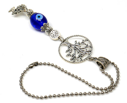 Tree of Life |Evil Eye Protection |Bag Backpack Charm Ornament | Namaste Gift for Good Luck | Car Mirror Hanging Charm Gift for Positivity