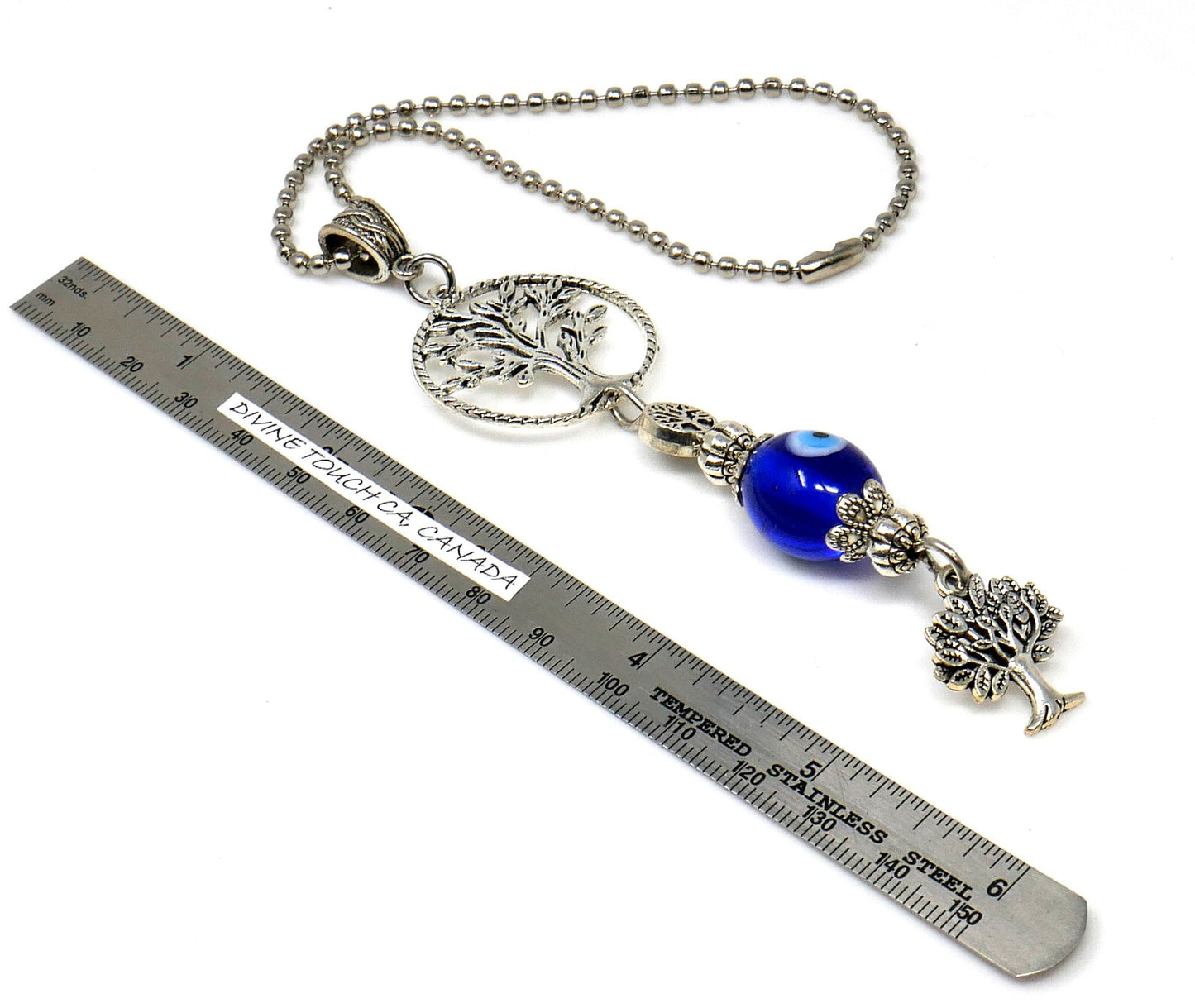 Tree of Life |Evil Eye Protection |Bag Backpack Charm Ornament | Namaste Gift for Good Luck | Car Mirror Hanging Charm Gift for Positivity