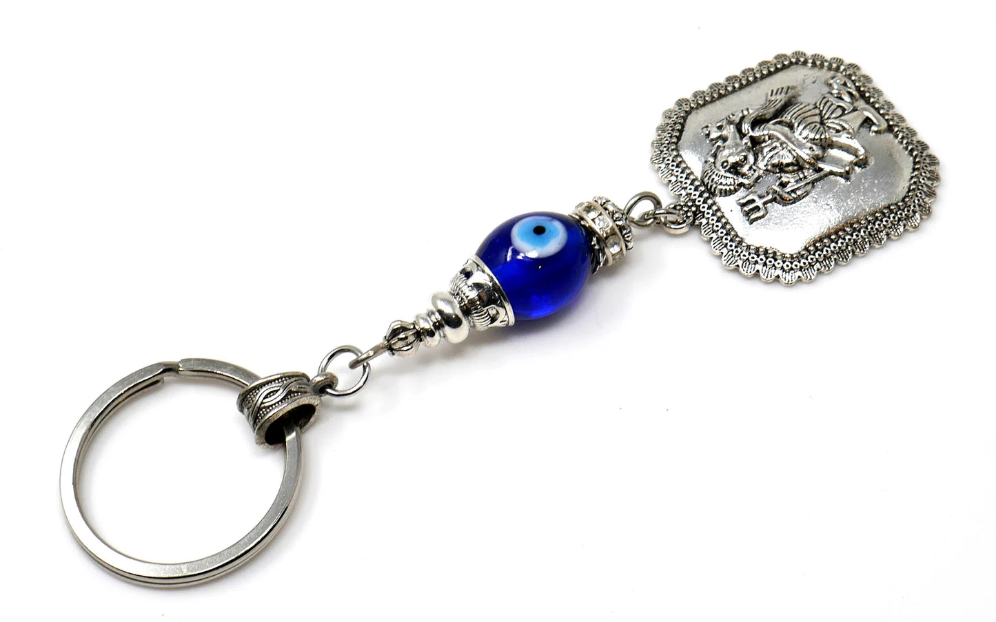 Ganesha | Evil Eye Protection | Car Rearview Mirror Ornament | Good Luck | Happiness | Good Fortune | Success | Prosperity | Spirituality
