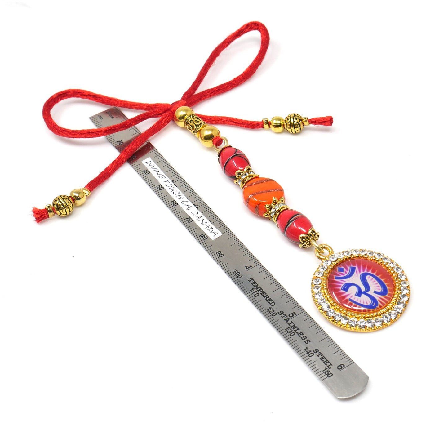 Evil Eye-Evil Eye Protection-Divine OM Evil Eye Protection Car Rear View Mirror Ornament-AUM Handbag Hanging for Good Luck & Good Fortune