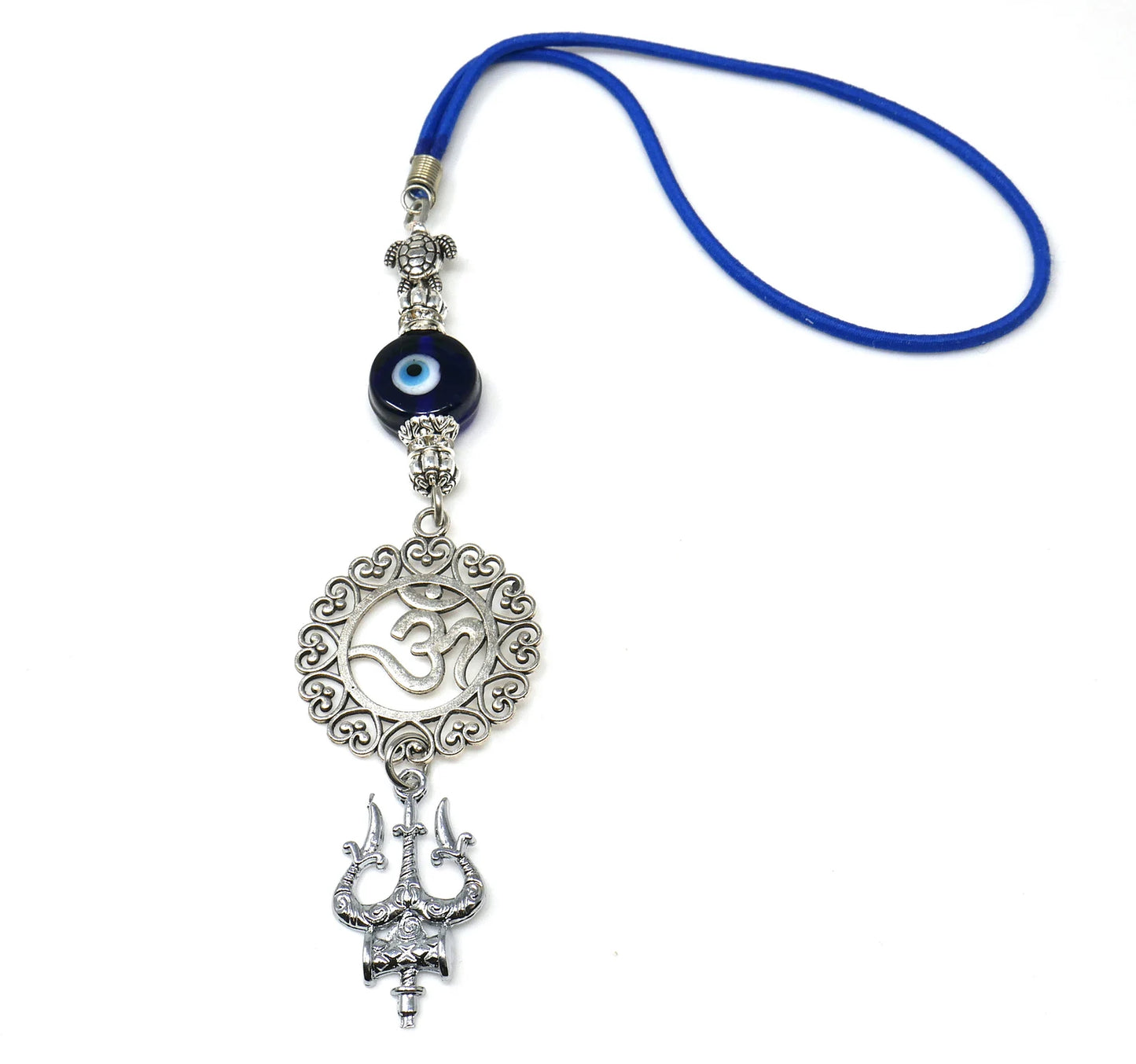 Lord Shiva Trishul and Damroo Pendant Evil Eye Hanging-Lord Shiva Trishul-Mahadev Trishul Pendant Evil Eye Protection Door Knob Hanging