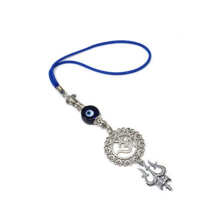 Lord Shiva Trishul and Damroo Pendant Evil Eye Hanging-Lord Shiva Trishul-Mahadev Trishul Pendant Evil Eye Protection Door Knob Hanging
