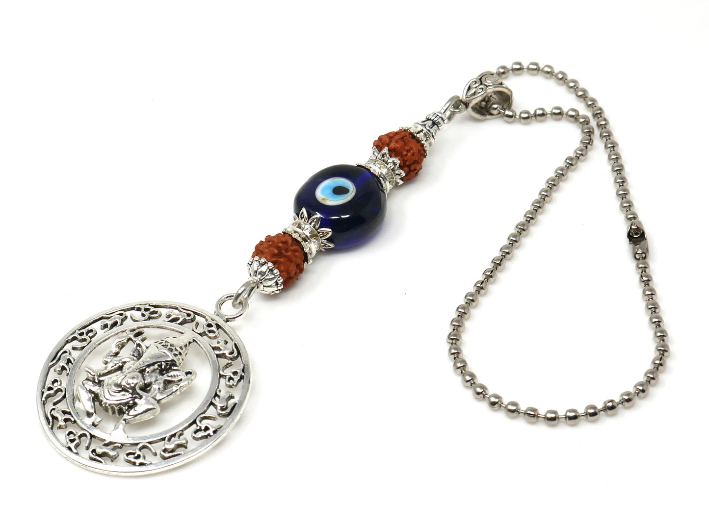 Ganesha | Evil Eye Protection | Car Rearview Mirror Ornament | Good Luck | Happiness | Good Fortune | Success | Prosperity | Spirituality