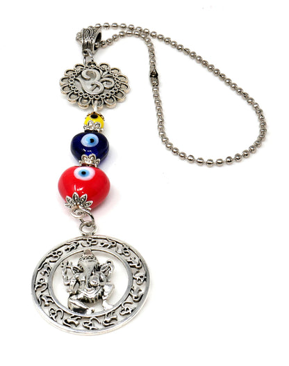 Ganesha | Evil Eye Protection | Bag Backpack Cellphone Case Charm Ornament | Good Luck | Happiness | Good Fortune | Success | Prosperity