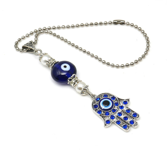Hamsa Hand, Hamsa Hand Evil Eye protection Car Rear View Mirror Hanging, Hamsa Hand of God for Protection & Good Luck, New Car Gift