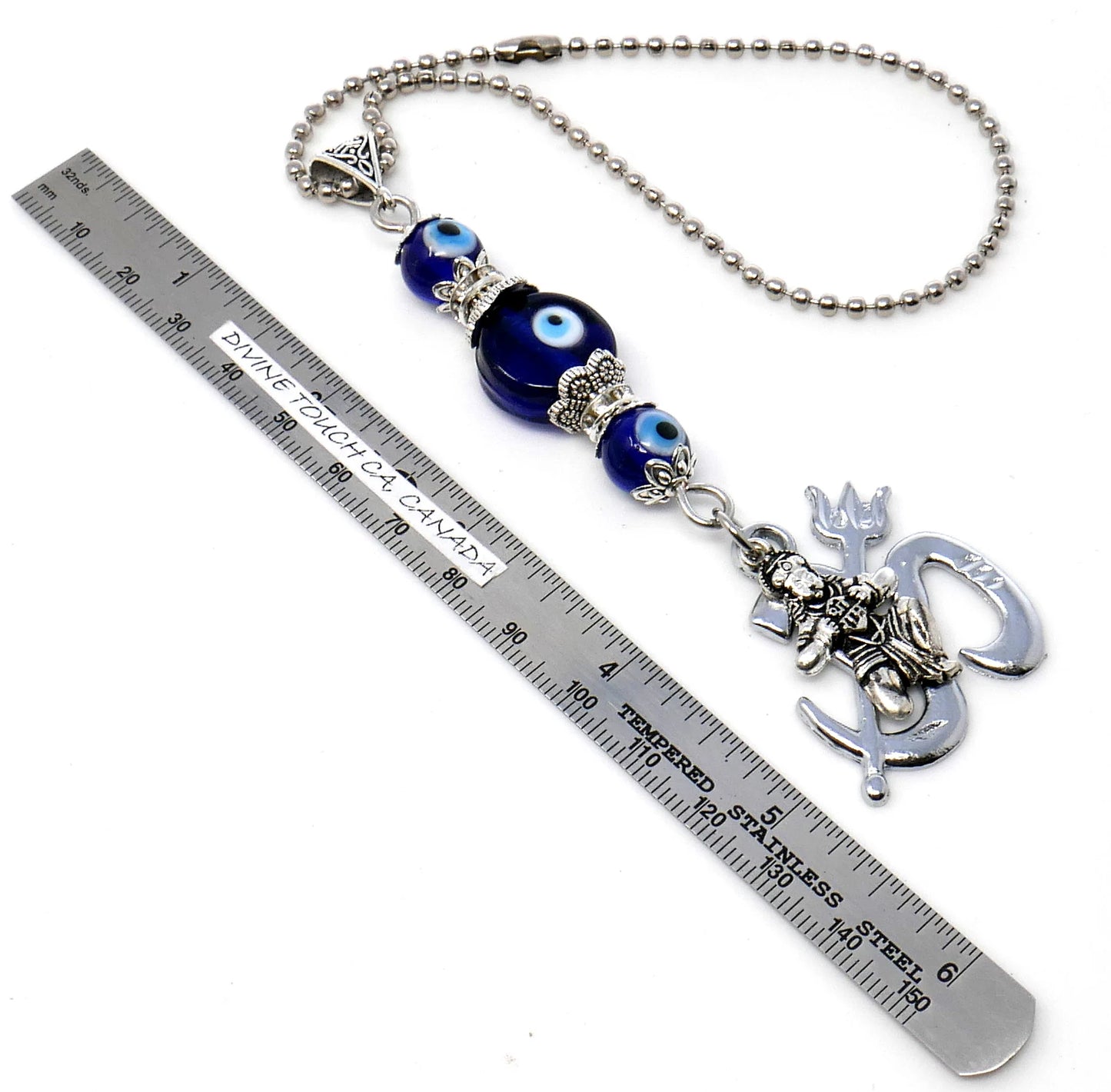 Jai Sri Ram Lord Shiva Hanuman Ji, Evil Eye Protection Rare to Find Sri Ram Hanuman Ji Key Ring/ Car Mirror Hanging for Good Luck Protection