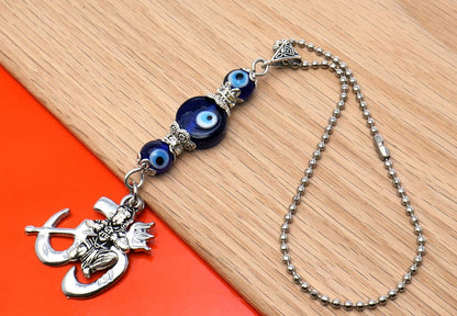 Jai Sri Ram Lord Shiva Hanuman Ji, Evil Eye Protection Rare to Find Sri Ram Hanuman Ji Key Ring/ Car Mirror Hanging for Good Luck Protection